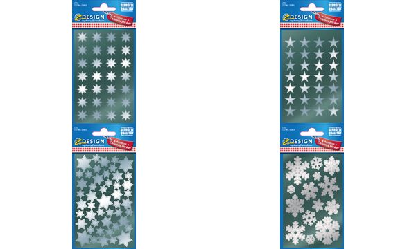 AVERY Zweckform ZDesign Weihnachts-Sticker Sterne, silber