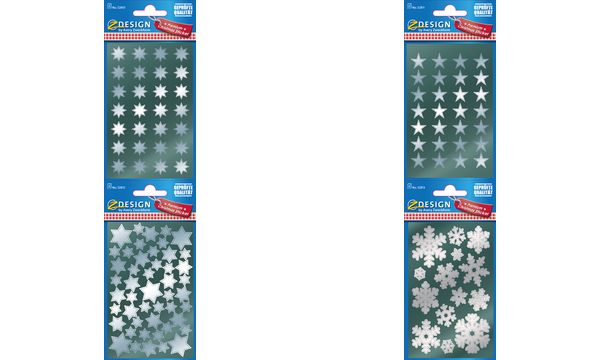 AVERY Zweckform ZDesign Weihnachts-Sticker "Sterne", silber