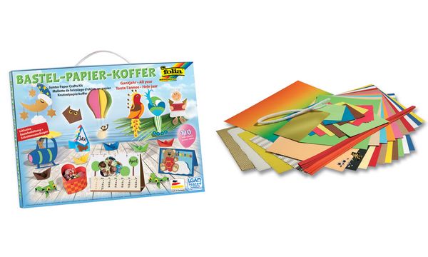 folia Bastelpapier-Koffer "Ganzjahr", 110-teilig