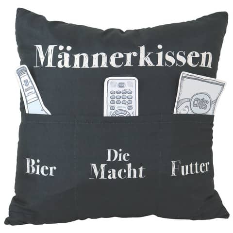 Sofahelden Kissen mit Taschen M�nnerkissen