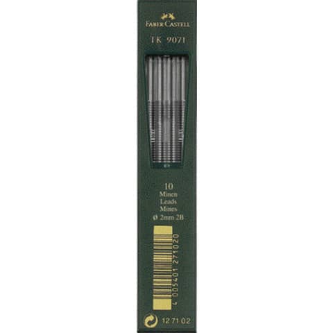 FABER-CASTELL TK-Minen 9071, tiefschwarz, H�rtegrad: 2B