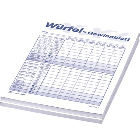 W�rfel-Block XXL A5 85 Blatt 2Er-Pack