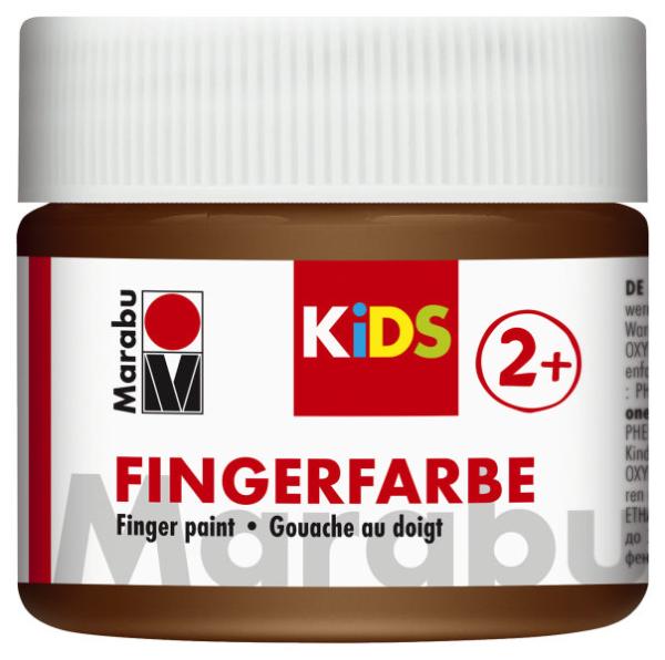 Fingerfarbe Marabu KiDS Braun 100ml in Dose pastose Farb...