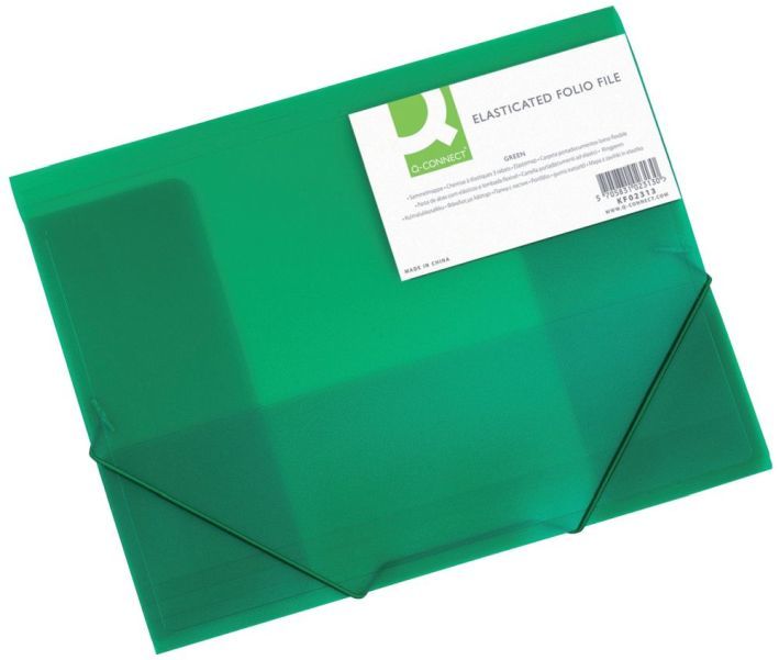Q-CONNECT Gummizugmappe A4 transl.gr�n