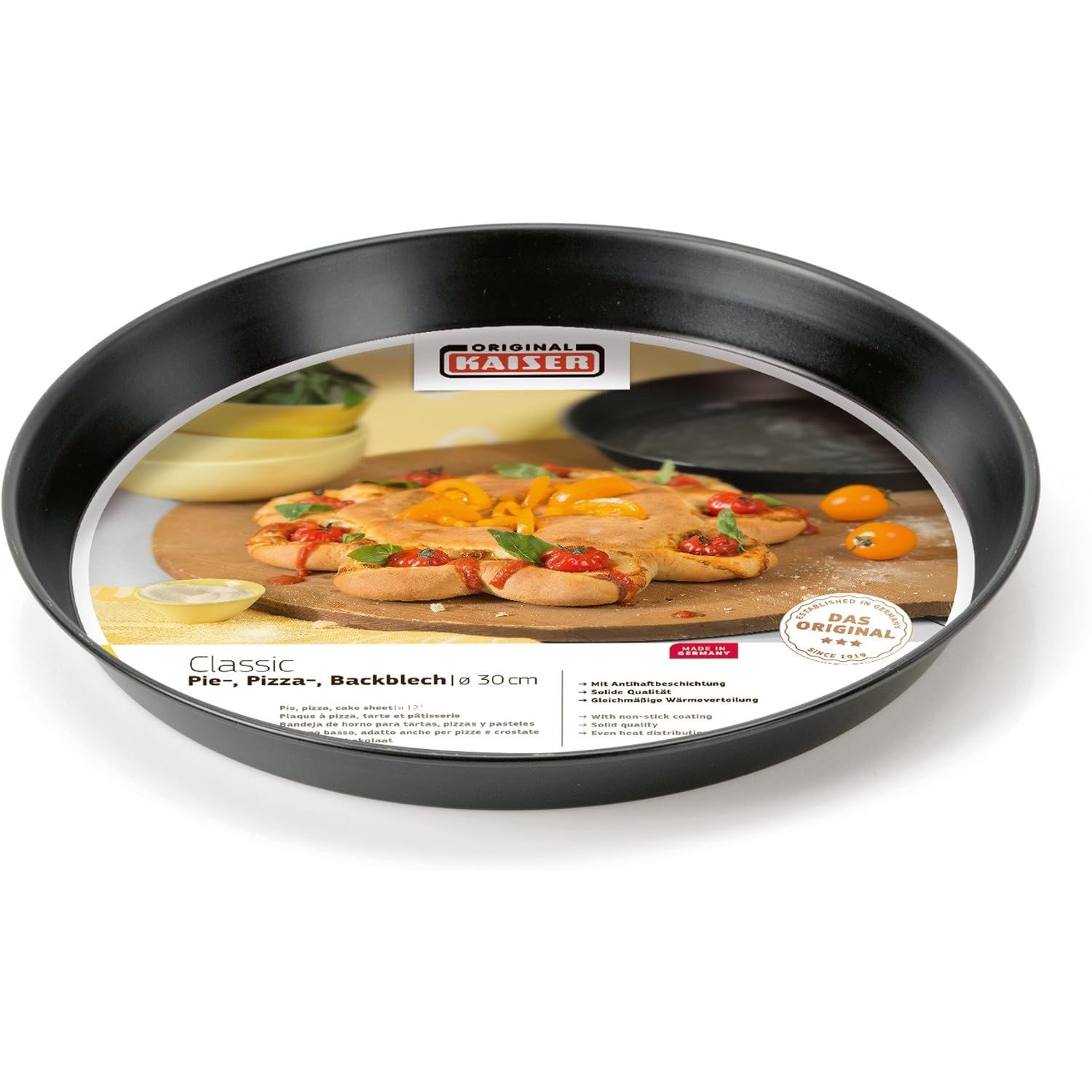 KAISER Pizzablech Backblech CLASSIC 32cm Legierter Stahl