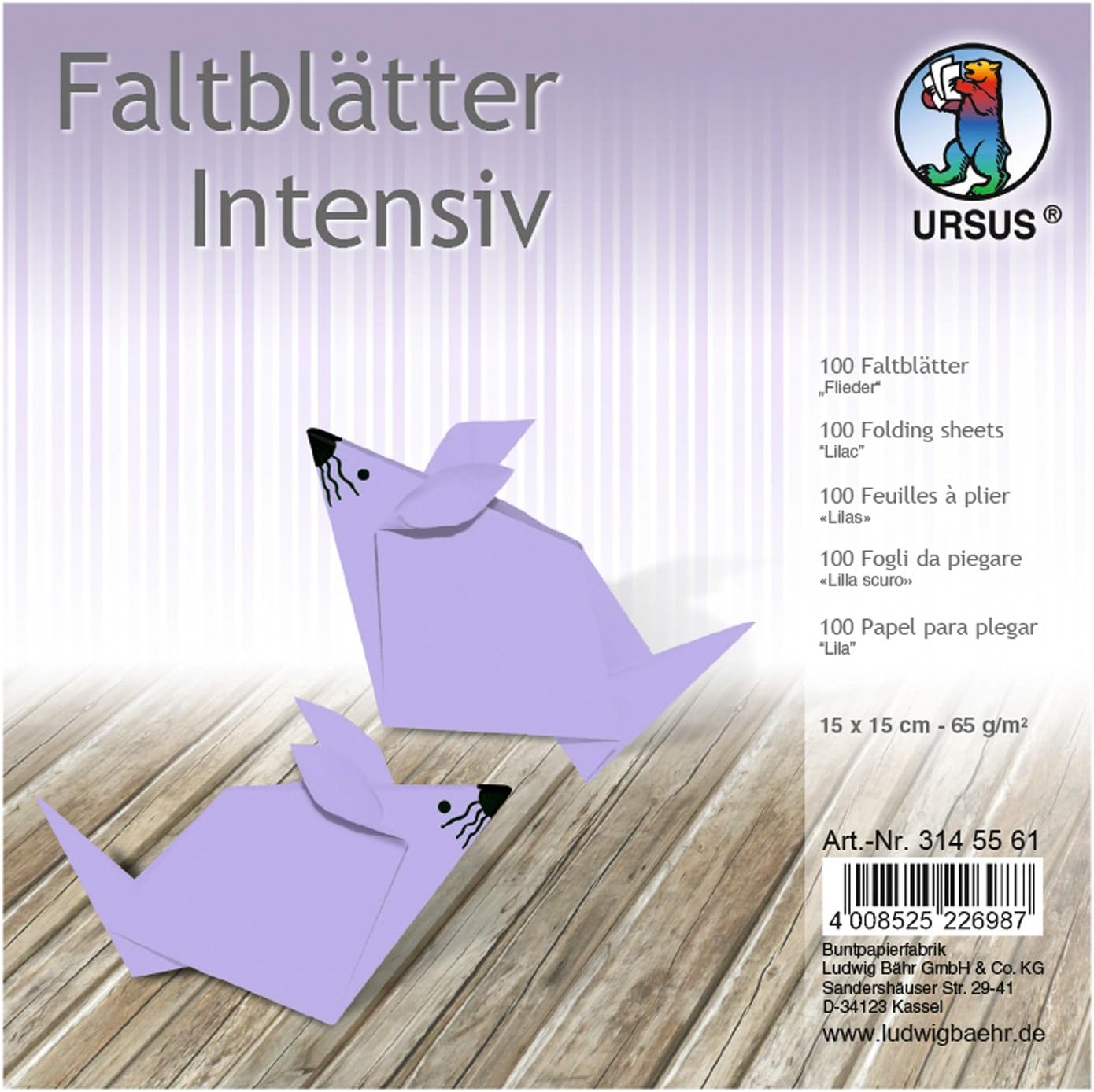 URSUS Faltbl�tter Intensiv Universal 15x15cm 100 Blatt F...