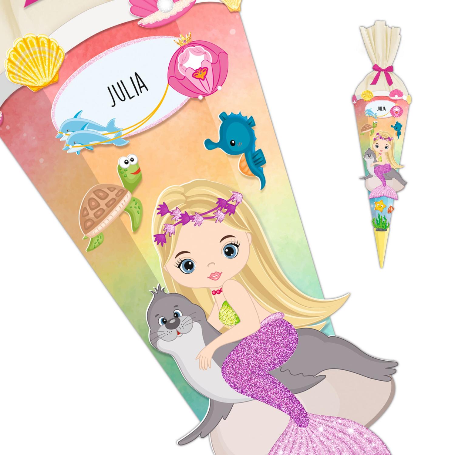URSUS Schult�ten Bastelset Easy Line Rainbow Meerjungfrau