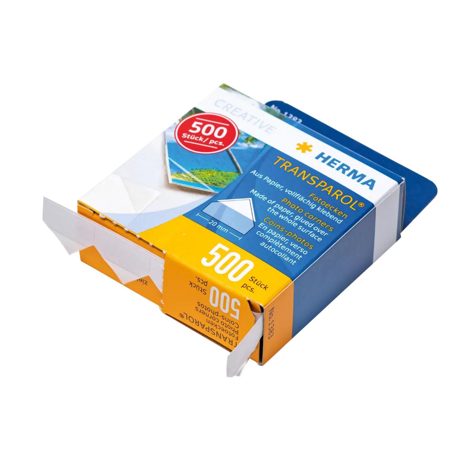 HERMA 500 St�ck Fotoecken Transparol Spenderbox glasklar...