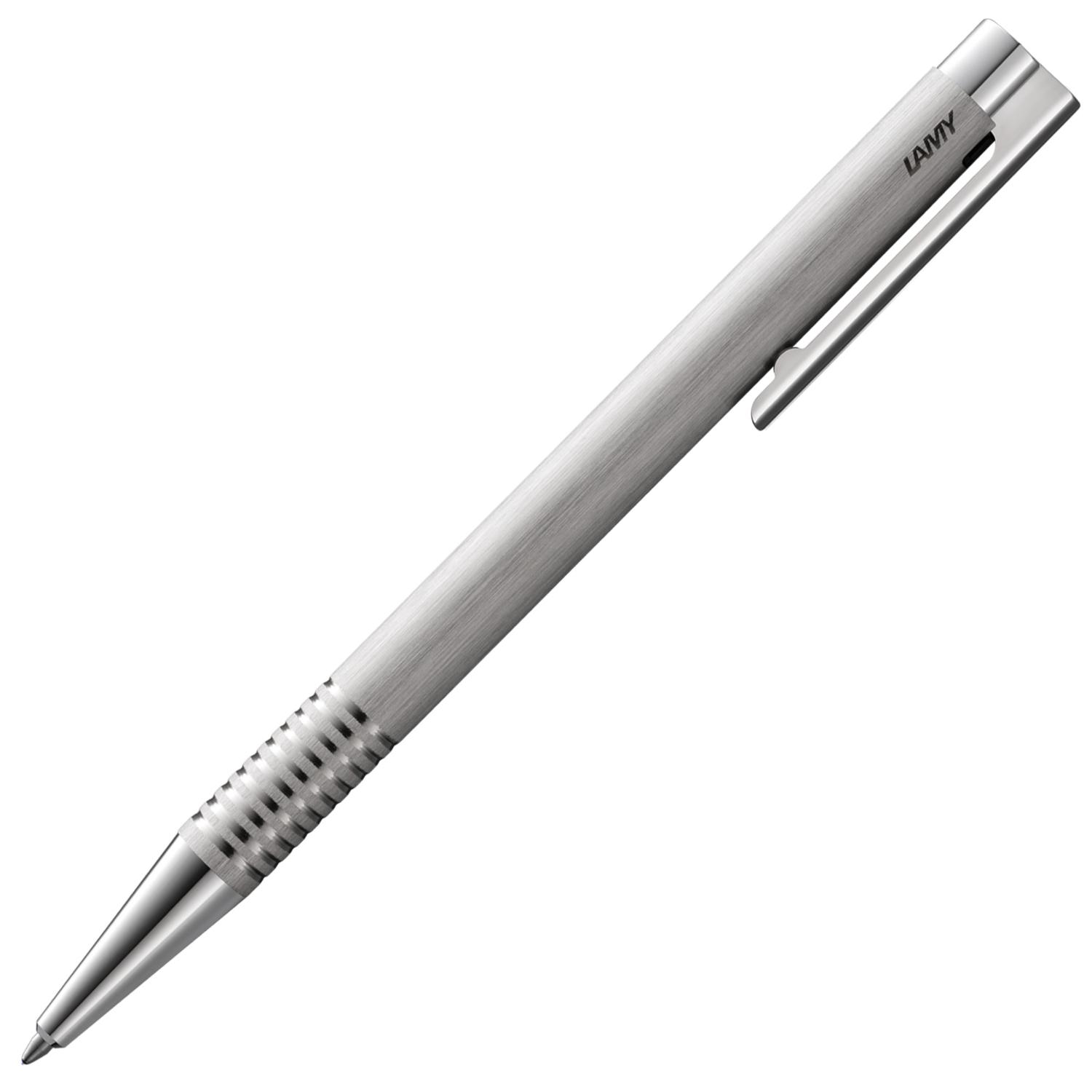 LAMY logo brushed Kugelschreiber Edelstahl Gro�raummine ...