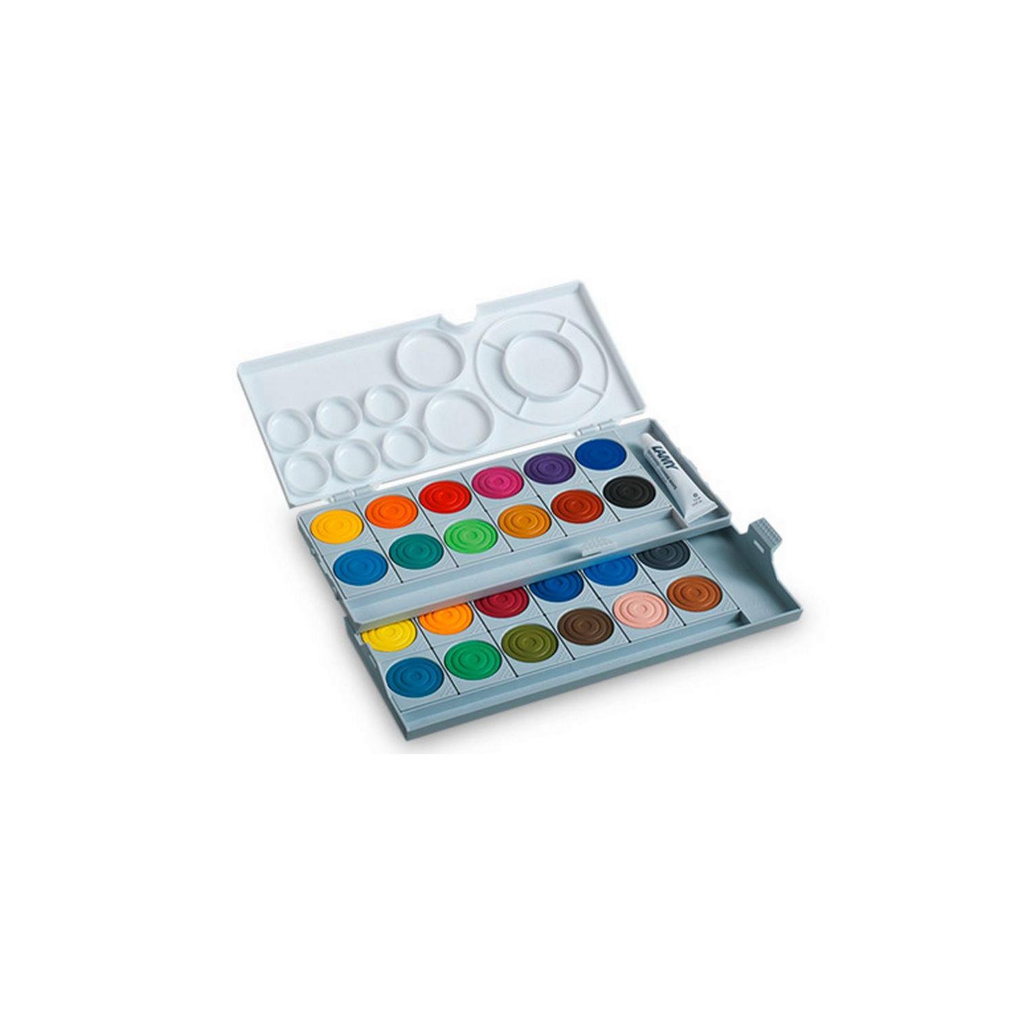 LAMY Deckfarbkasten grau 24 Farben Deckwei� Mischfelder ...