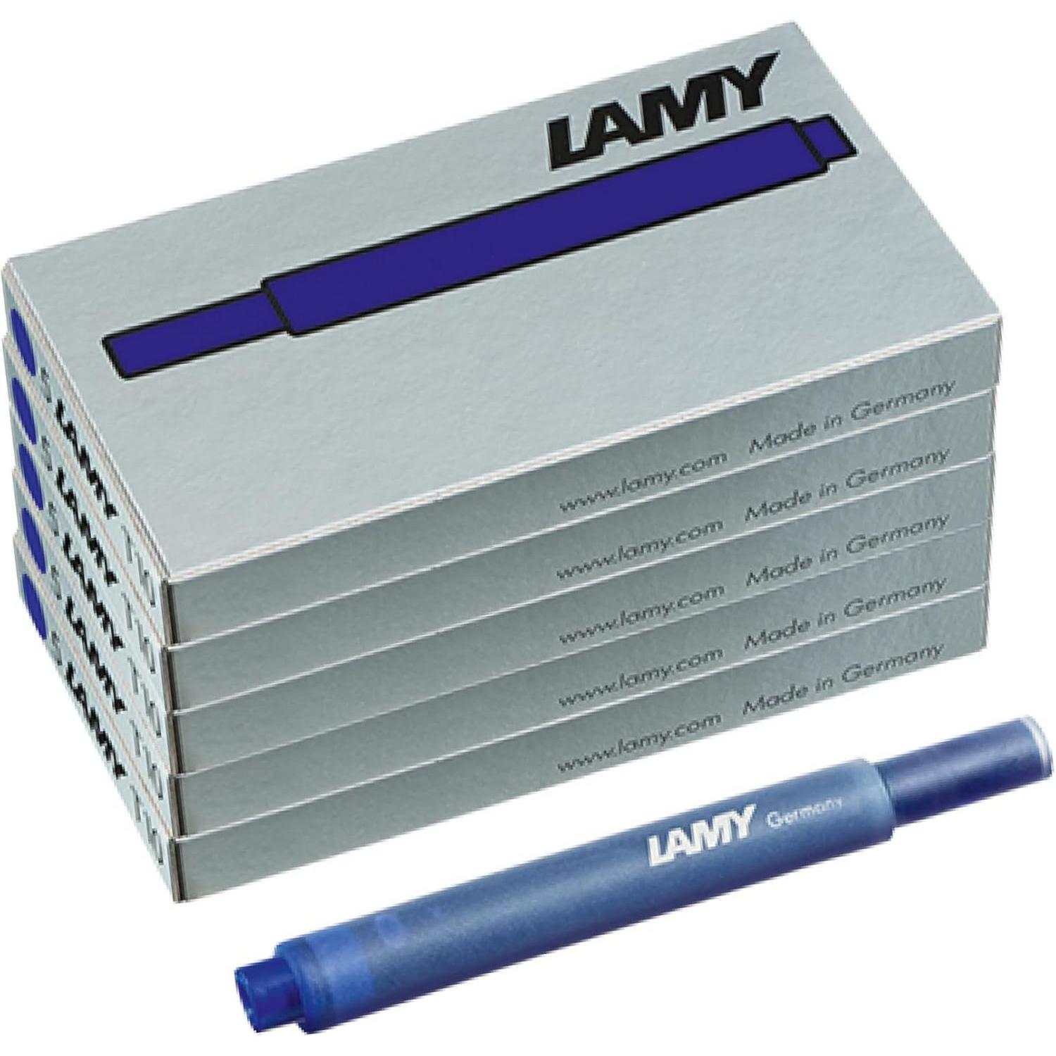 LAMY 5er Set - 25x Tintenpatronen T10 825 BLAU l�schbar