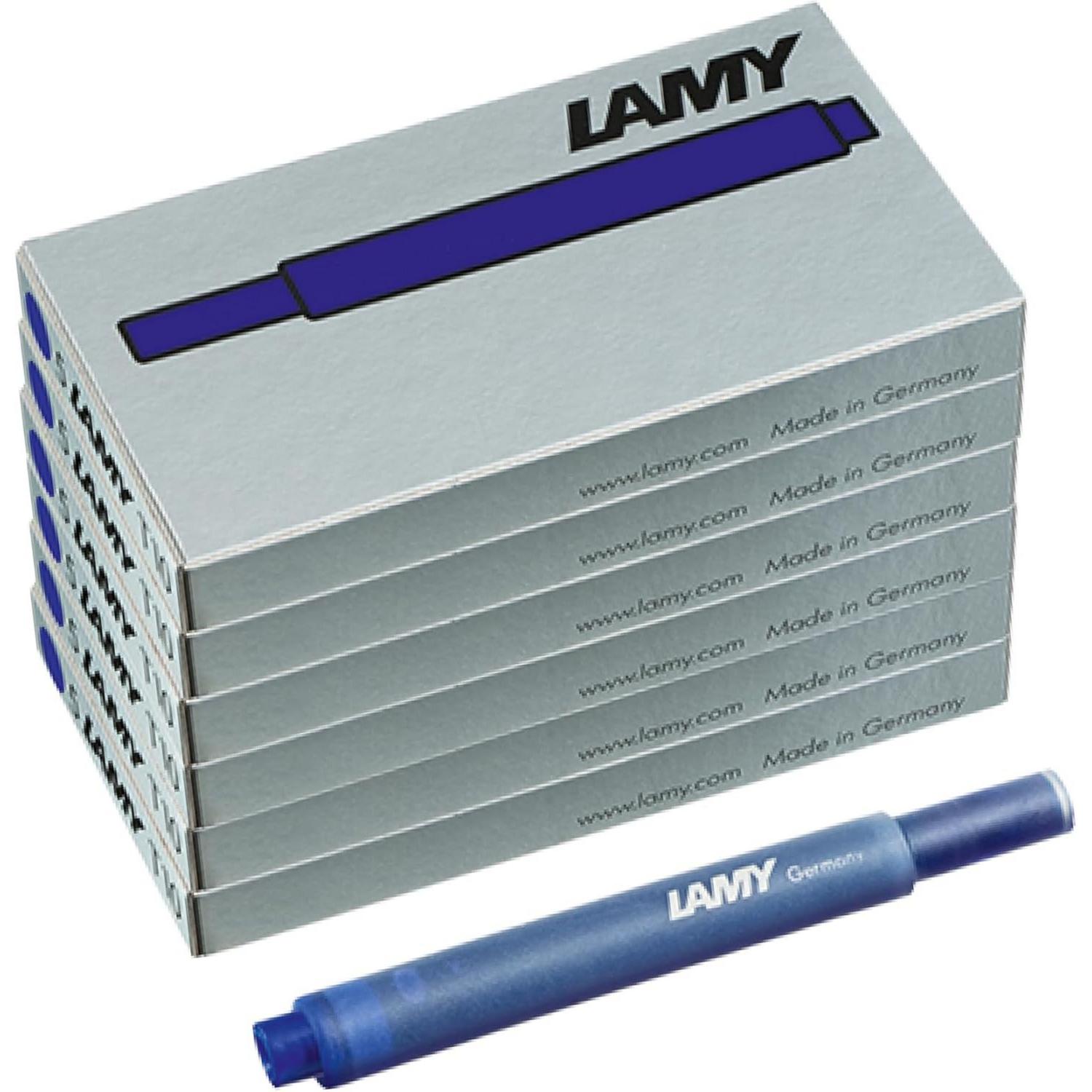 LAMY 6er Set - 30x Tintenpatronen T10 825 BLAU l�schbar