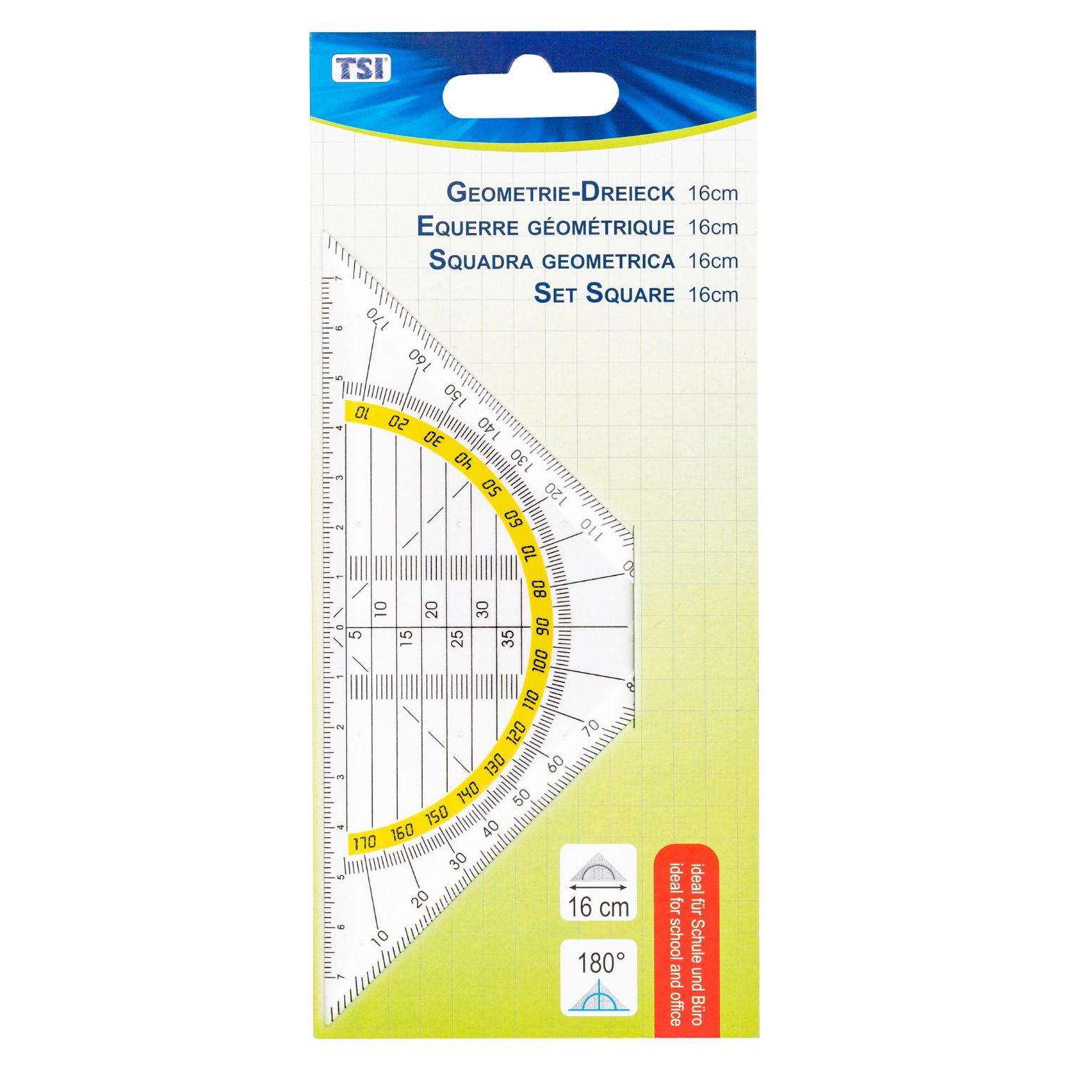 TSI Geometrie-Dreieck klein, 16 cm