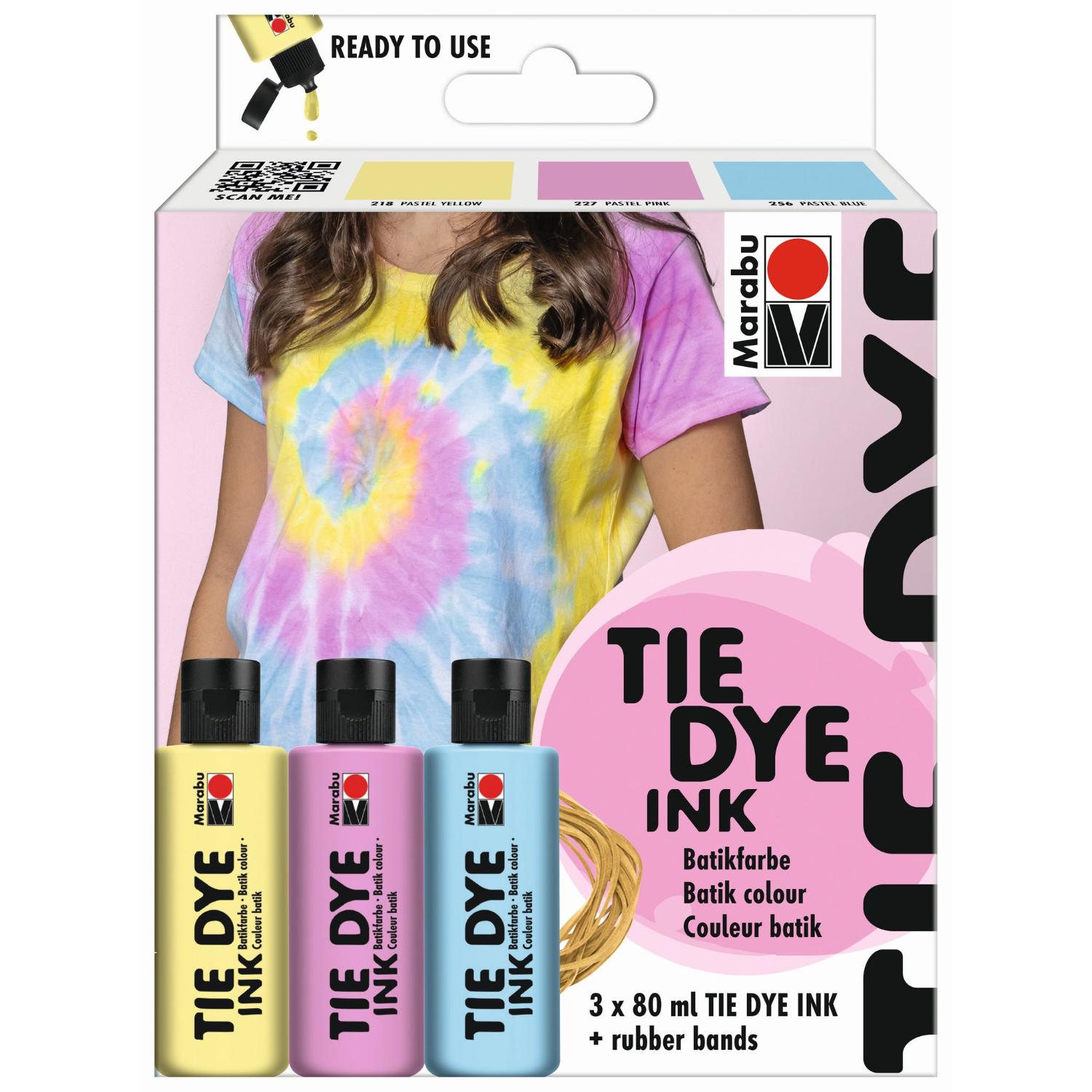 Marabu Tie Dye Ink Set 3 x 80 ml Pastel
