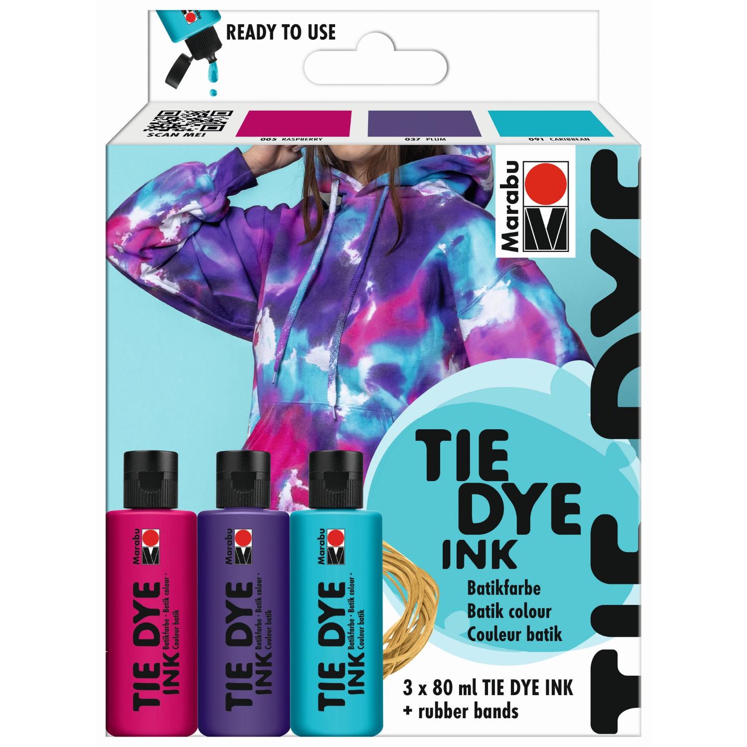 Marabu Tie Dye Ink Set 3 x 80 ml Trend