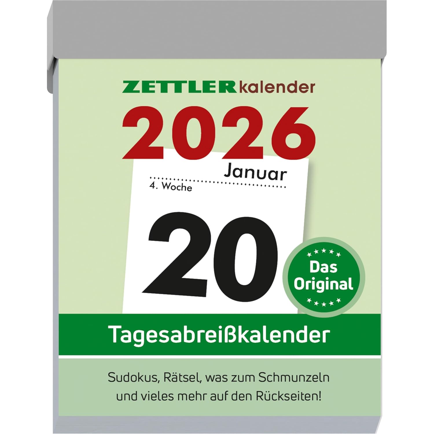 ZETTLER Tagesabrei�kalender M 2026 5,4x7,2 cm mit Sudokus