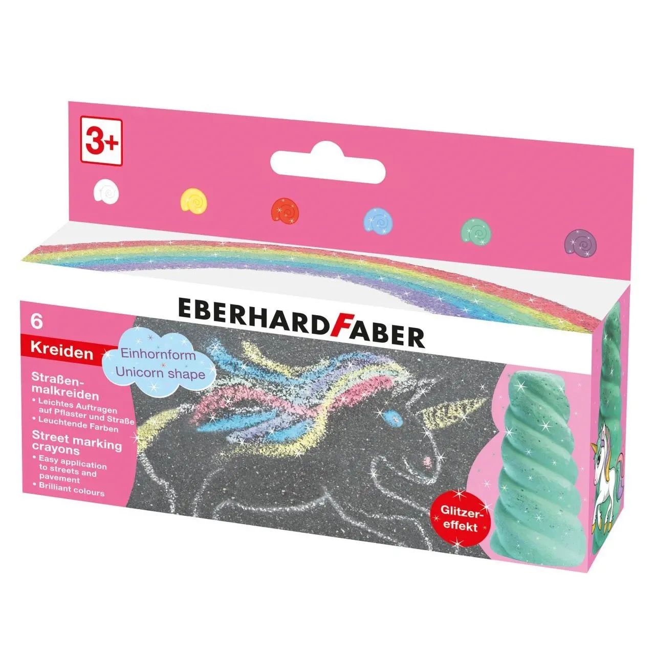 Eberhard Faber Stra�enmalkreide Einhorn 6er Kartonetui