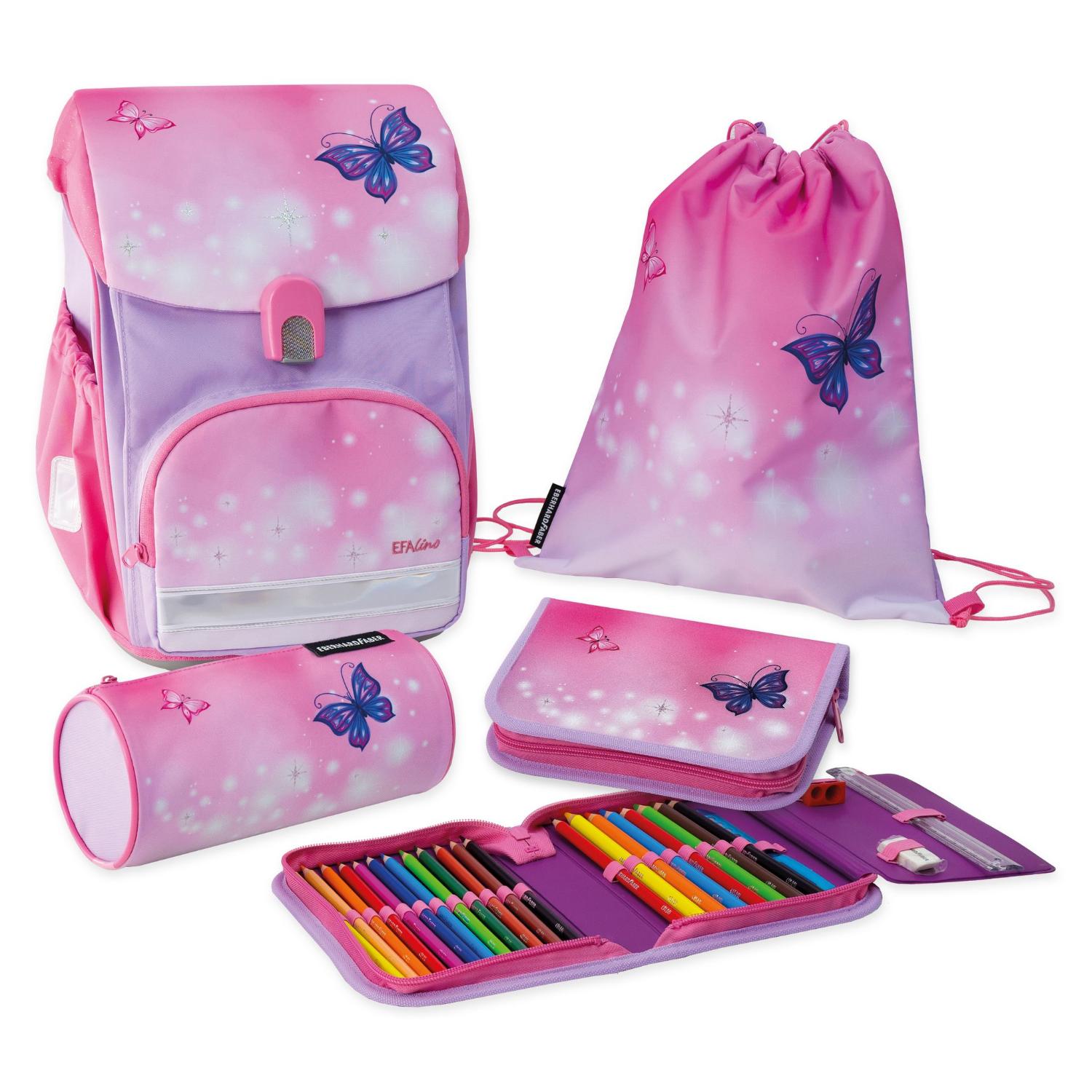 EBERHARD FABER Schulranzen Set EFAlino SCHMETTERLING II ...