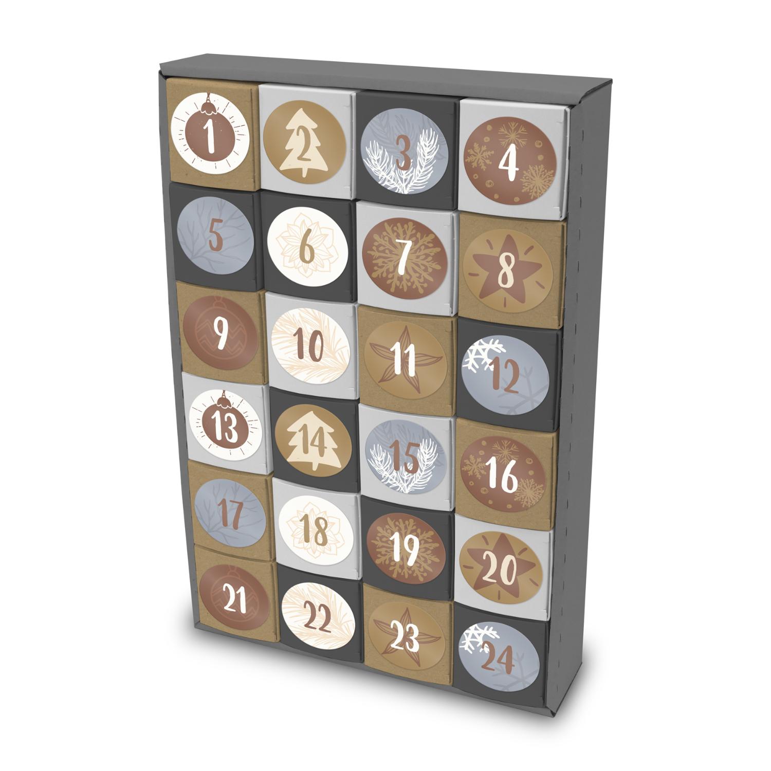 itenga SET Adventskalender zum F�llen W�rfel 5cm (au�en ...