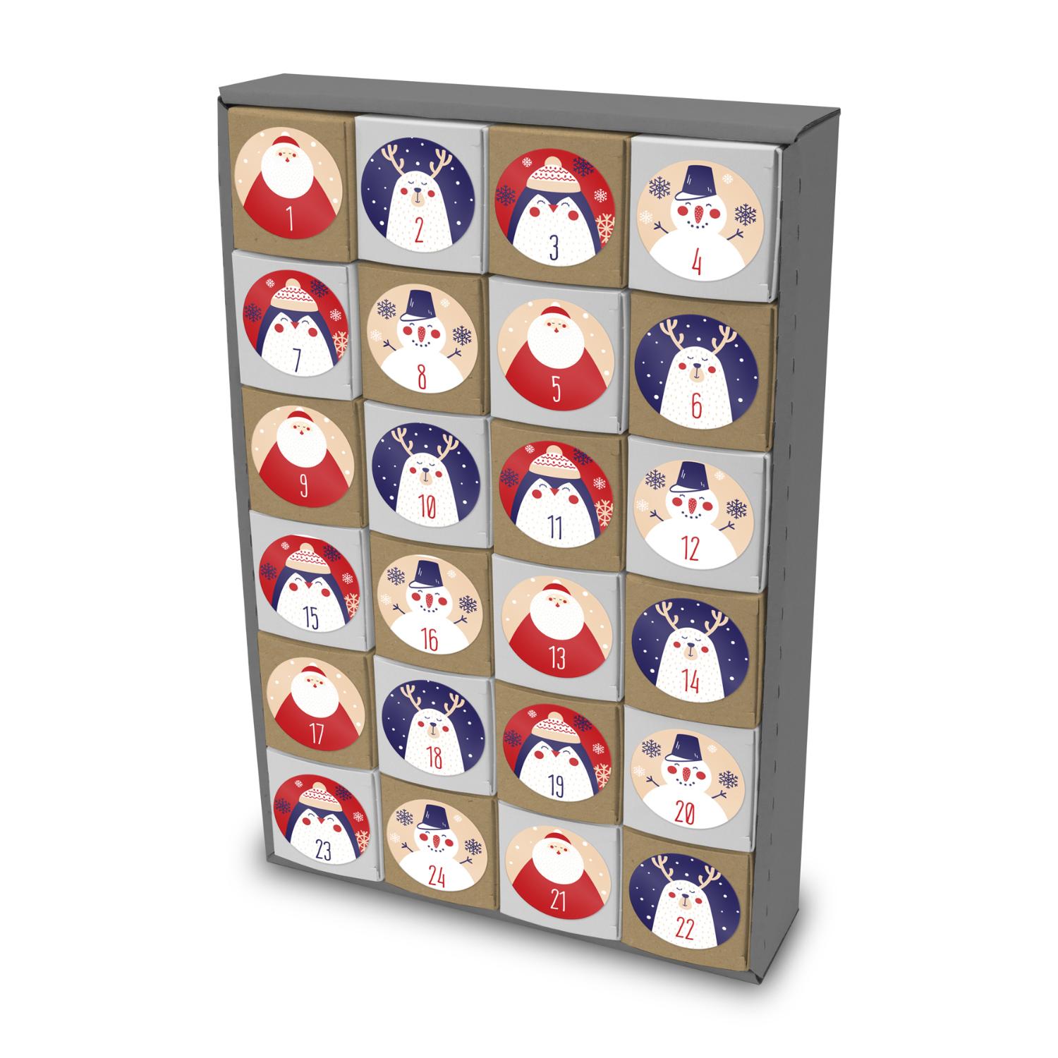 itenga SET Adventskalender zum F�llen W�rfel 5cm (au�en ...