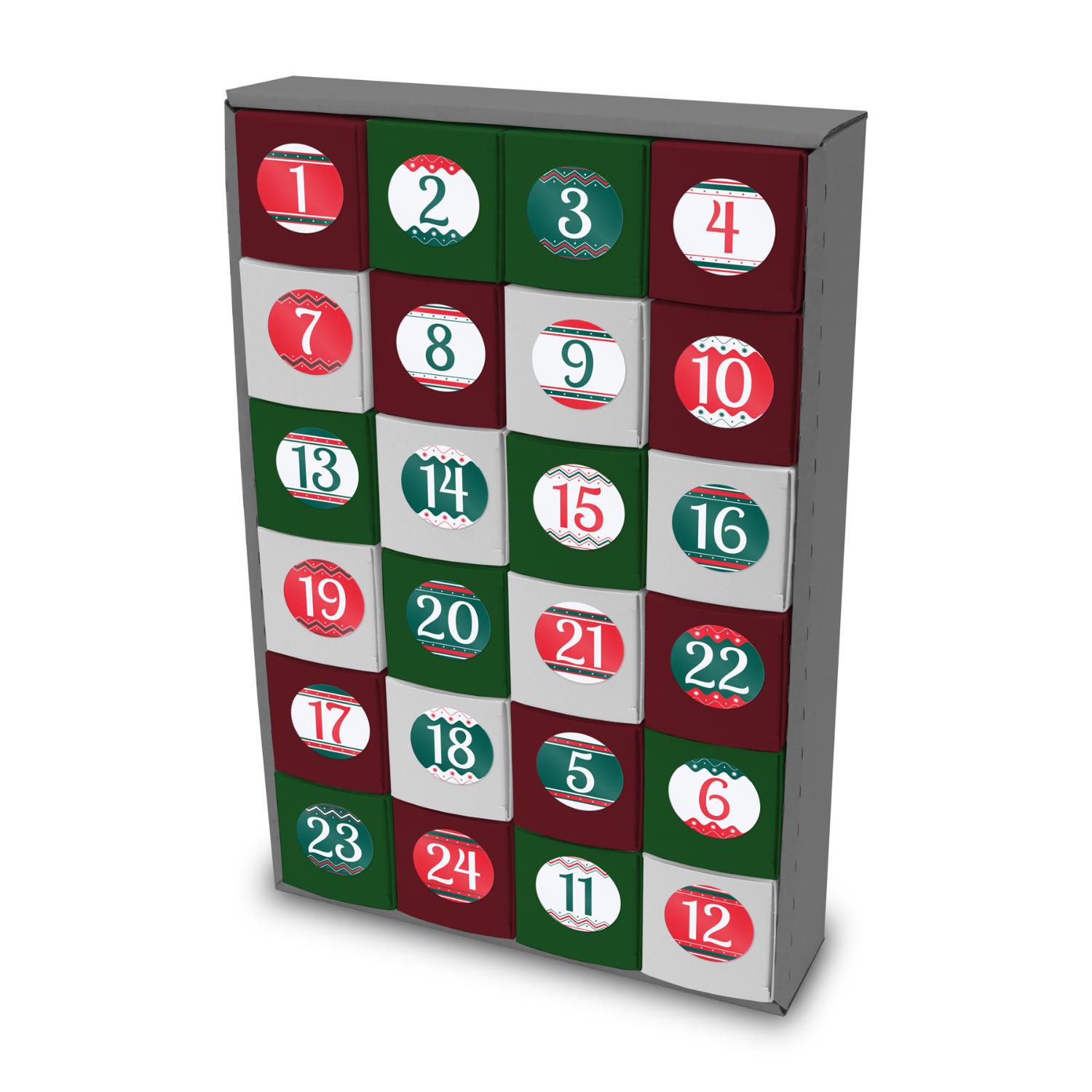 itenga SET Adventskalender zum F�llen W�rfel 5cm (au�en ...