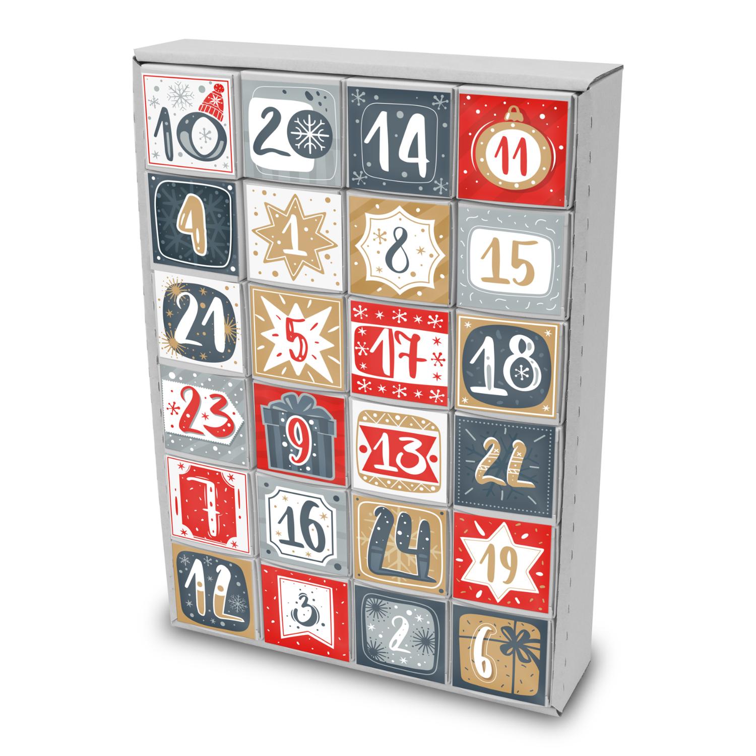 itenga SET Adventskalender zum F�llen W�rfel 6,5cm (au�e...