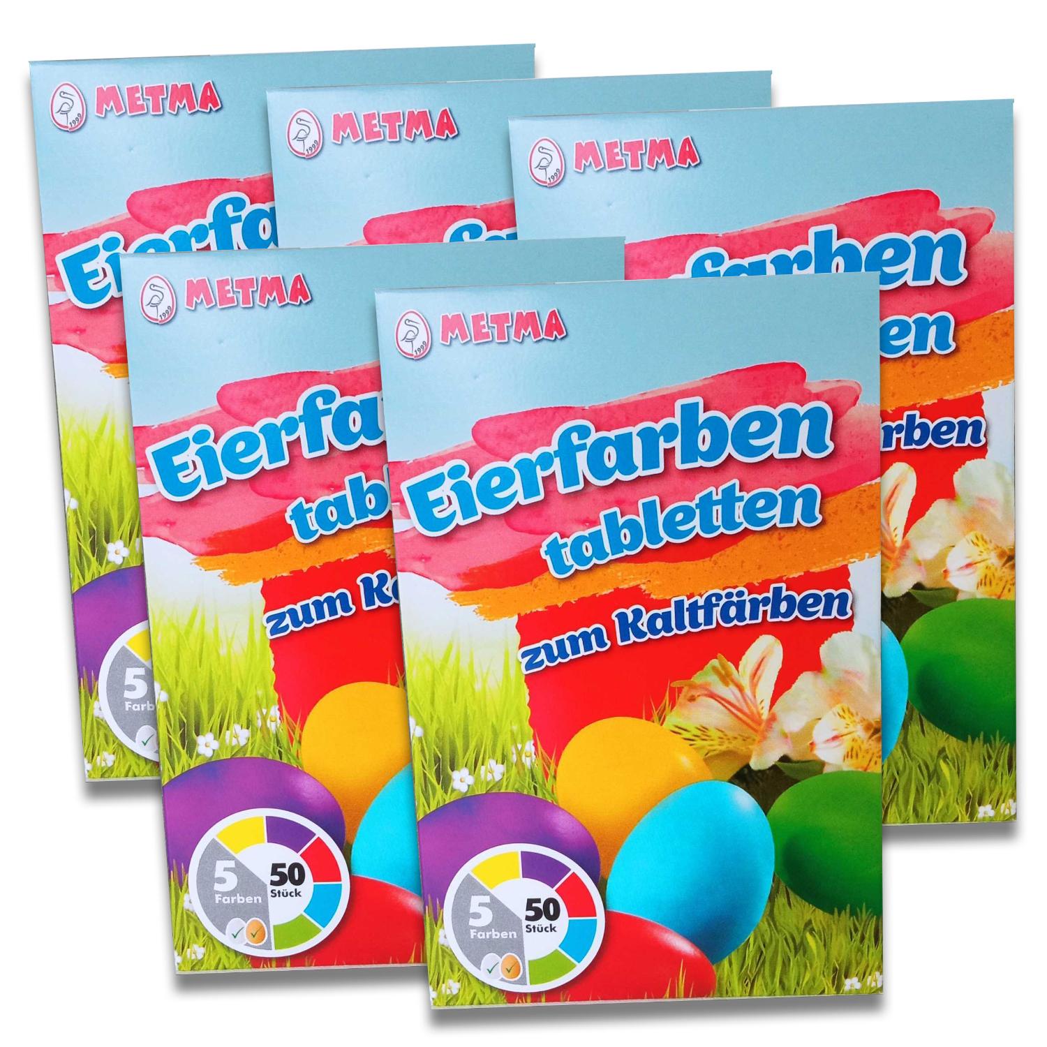 SET - 5er itenga Eierfarbe zum Kaltfärben 5 Tabletten bl...