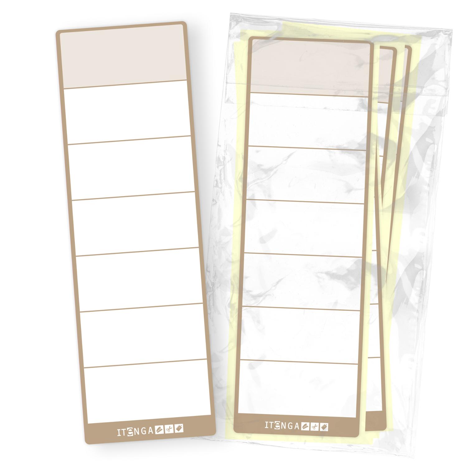 itenga 10x Ordneretikett Latte Macchiato R�ckenetikett z...