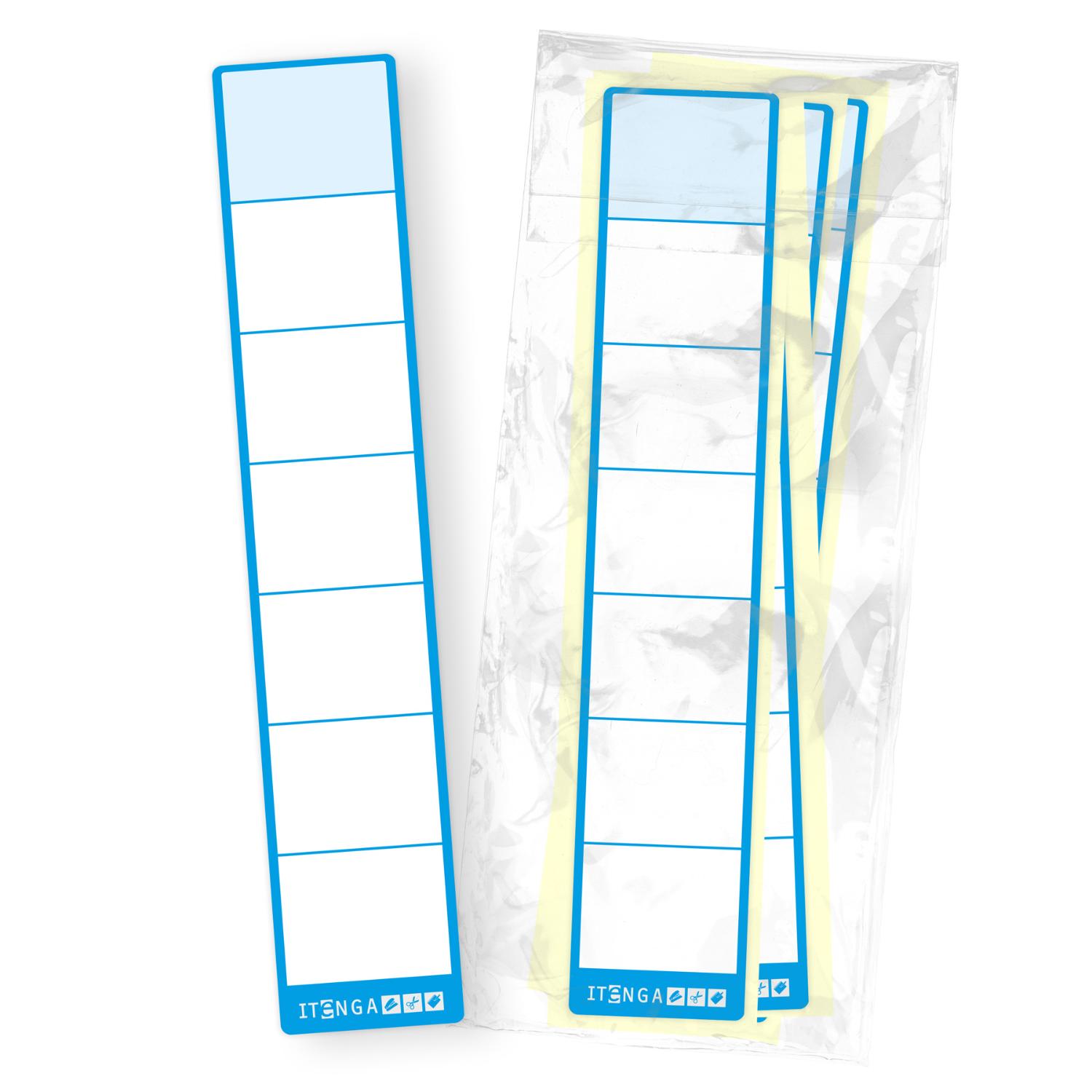 itenga 10x Ordneretikett Blau R�ckenetikett schmal zum A...