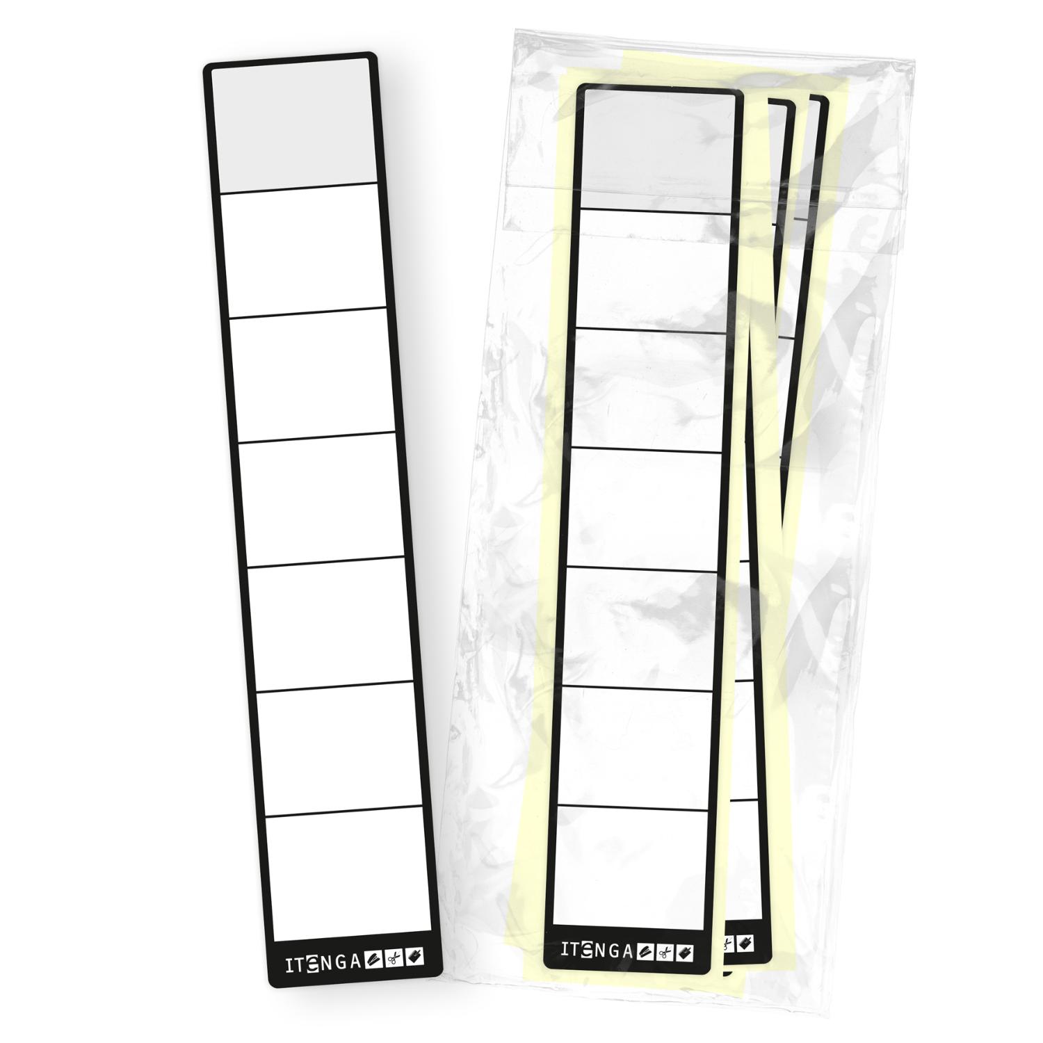 itenga 10x Ordneretikett Schwarz R�ckenetikett schmal zu...