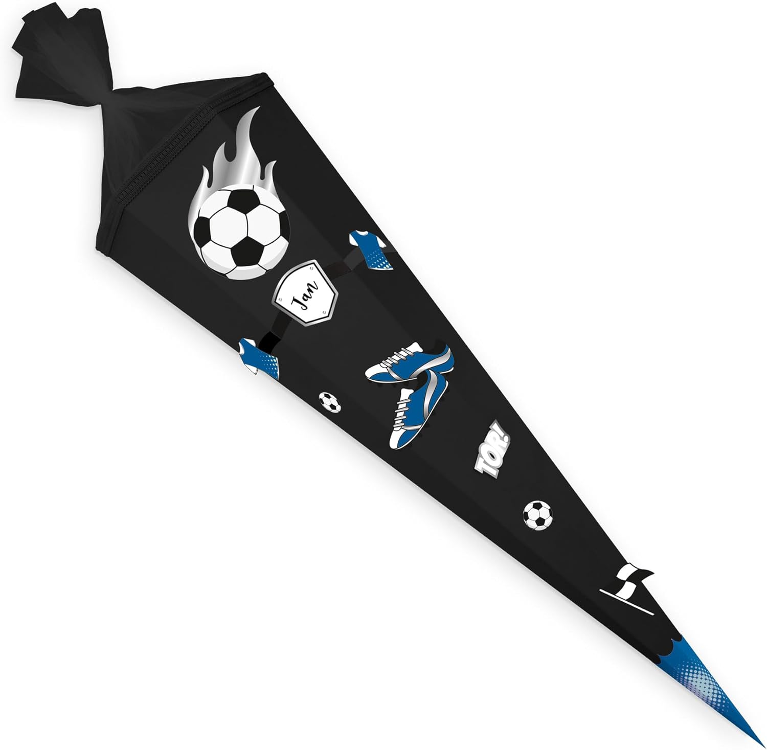 itenga DEKO-SET FUSSBALL blau wei� mit Bastel SCHULT�TE ...