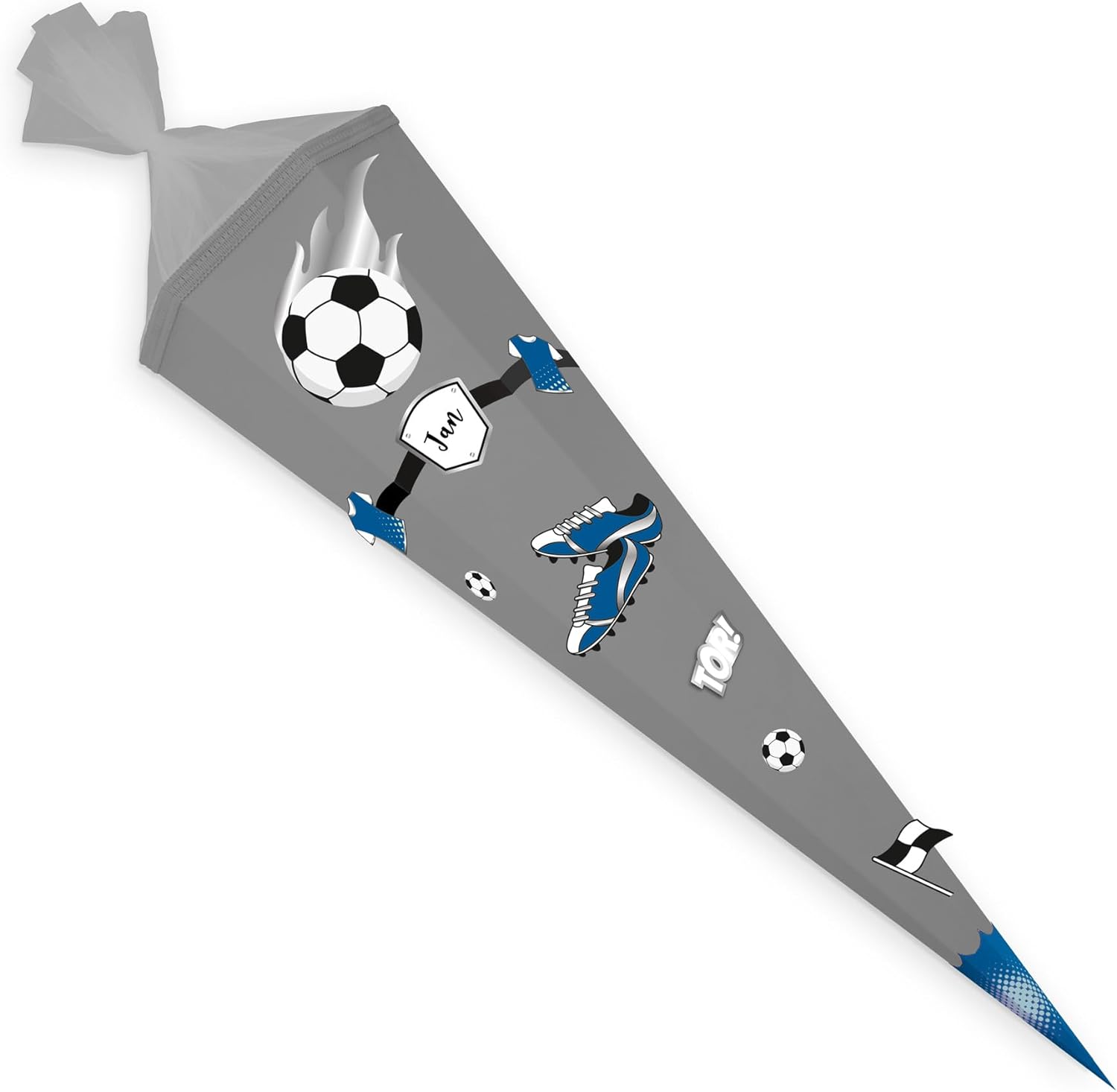 itenga DEKO-SET FUSSBALL blau wei� mit Bastel SCHULT�TE ...