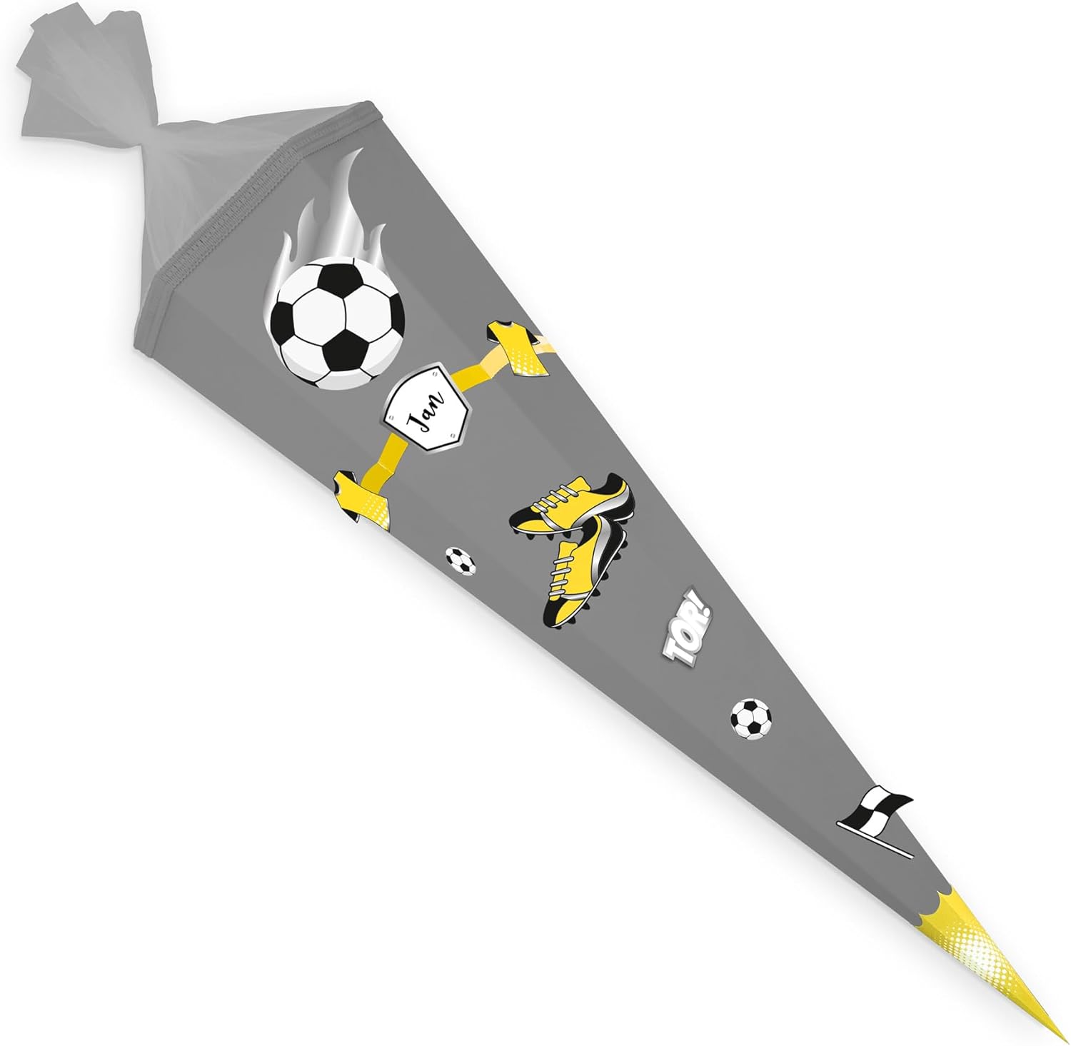 itenga DEKO-SET FUSSBALL schwarz gelb mit Bastel SCHULT�...