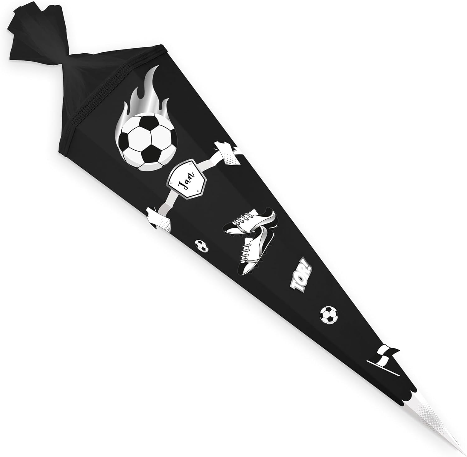 itenga DEKO-SET FUSSBALL schwarz weiss mit Bastel SCHULT...
