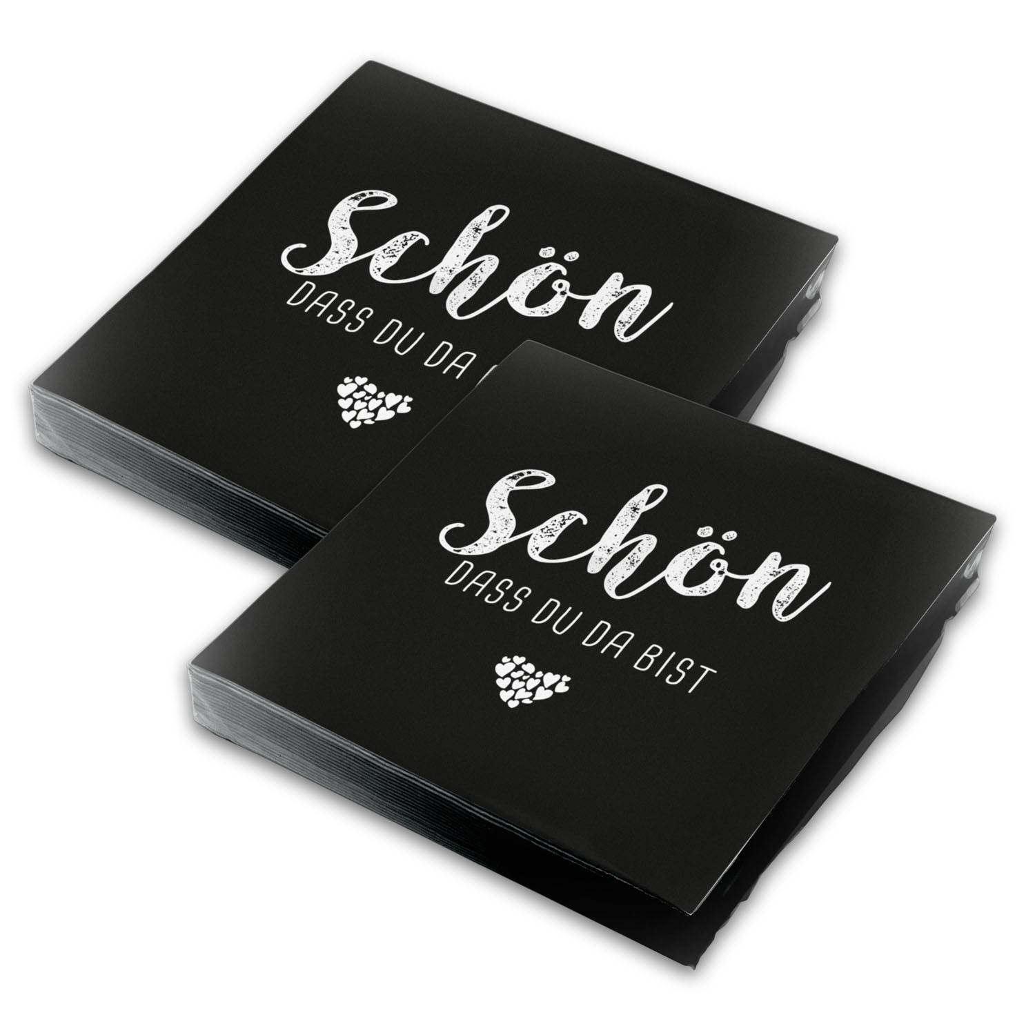 itenga 40x Serviette Sch�n dass du da bist - SCHWARZ