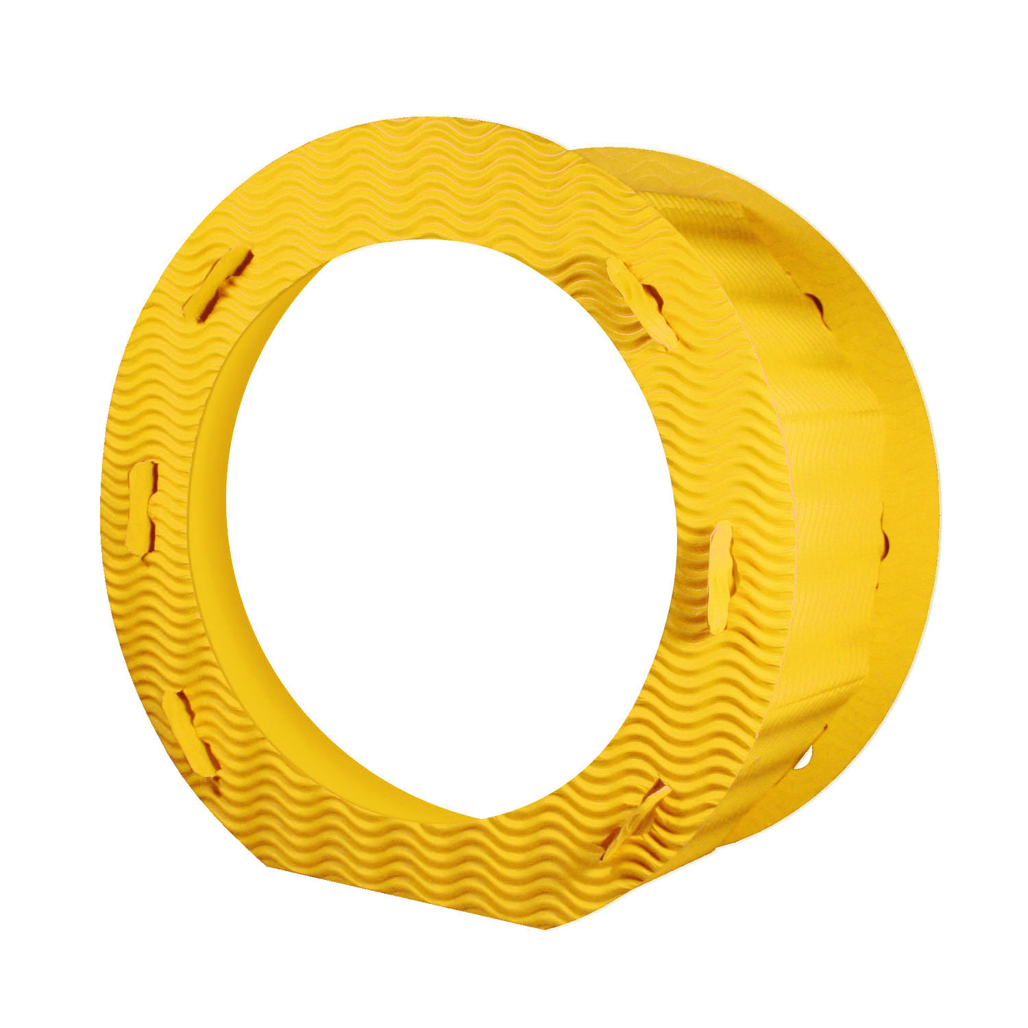 itenga Laternen Rohling rund aus 3D-Wellpappe GELB