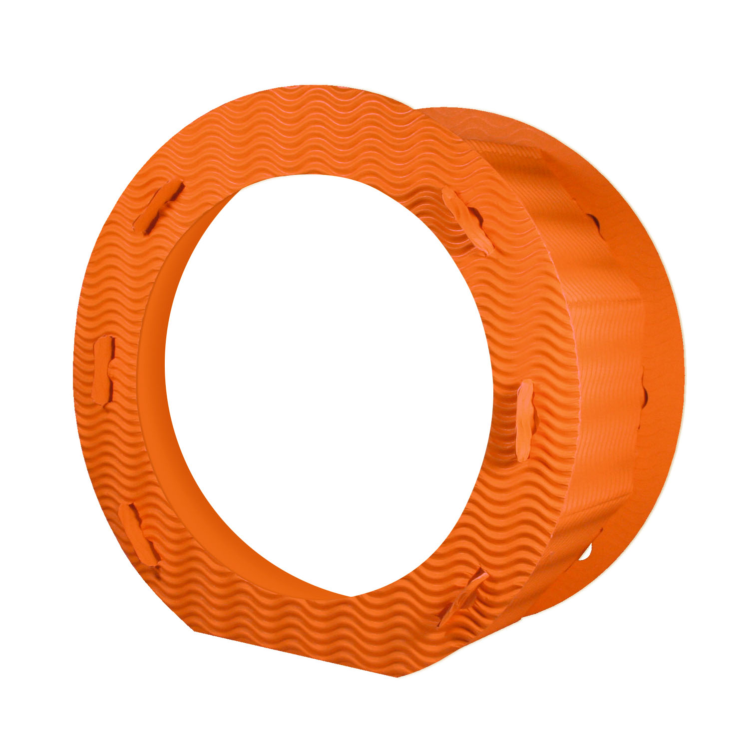 itenga Laternen Rohling rund aus 3D-Wellpappe ORANGE