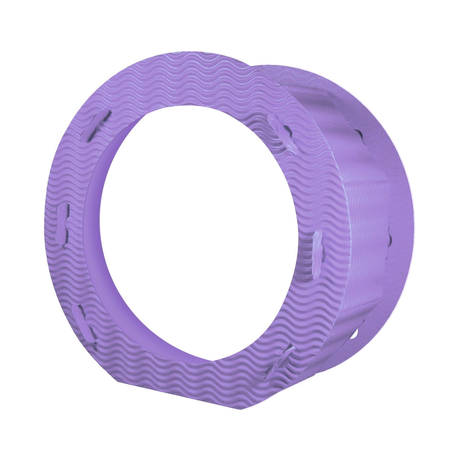 itenga Laternen Rohling rund aus 3D-Wellpappe LILA