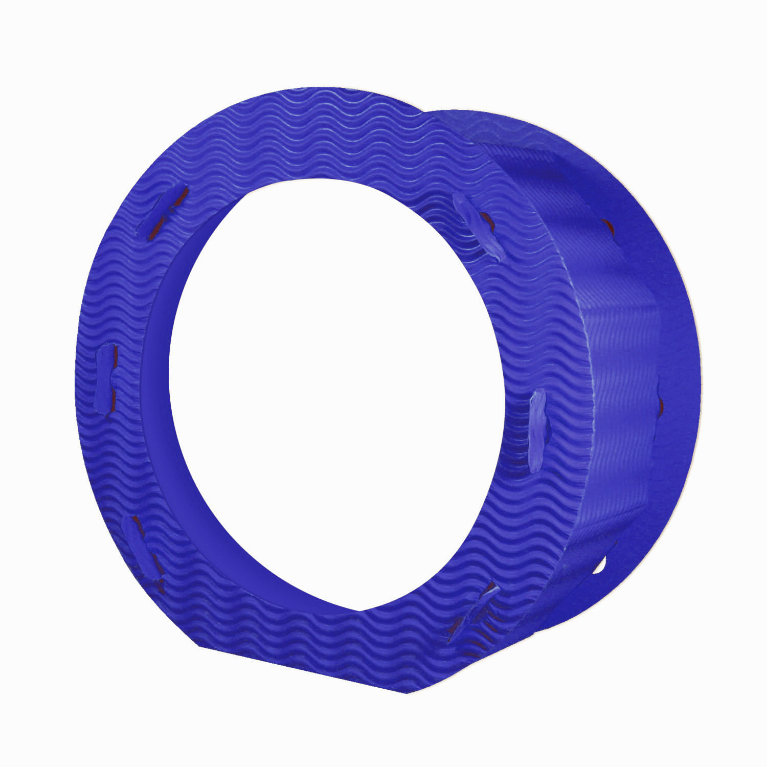 itenga Laternen Rohling rund aus 3D-Wellpappe BLAU