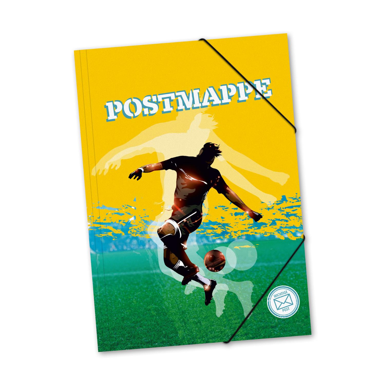 itenga Postmappe A4 PP Motiv FUSSBALL aus langlebigem Ku...