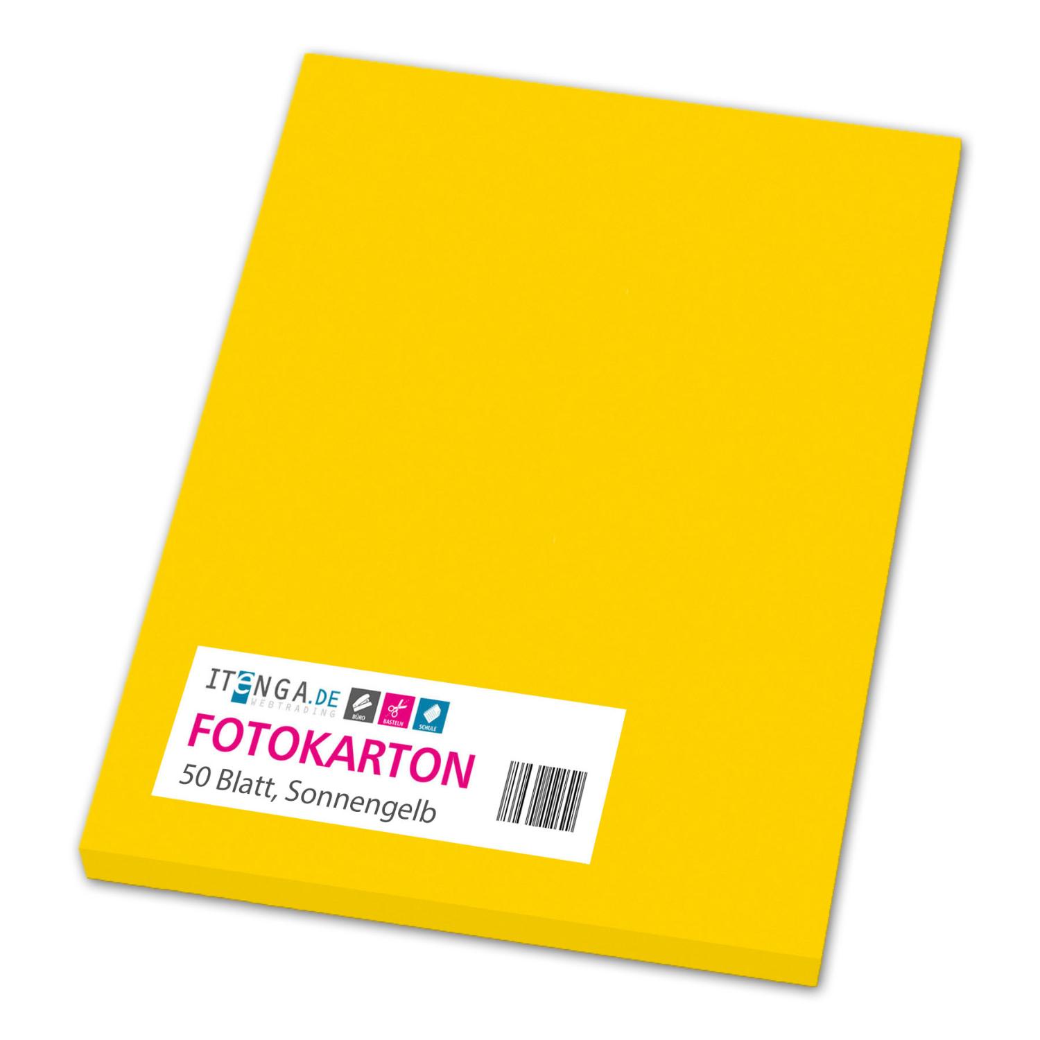 itenga Fotokarton A4 SONNENGELB 50 Blatt 300 g/qm
