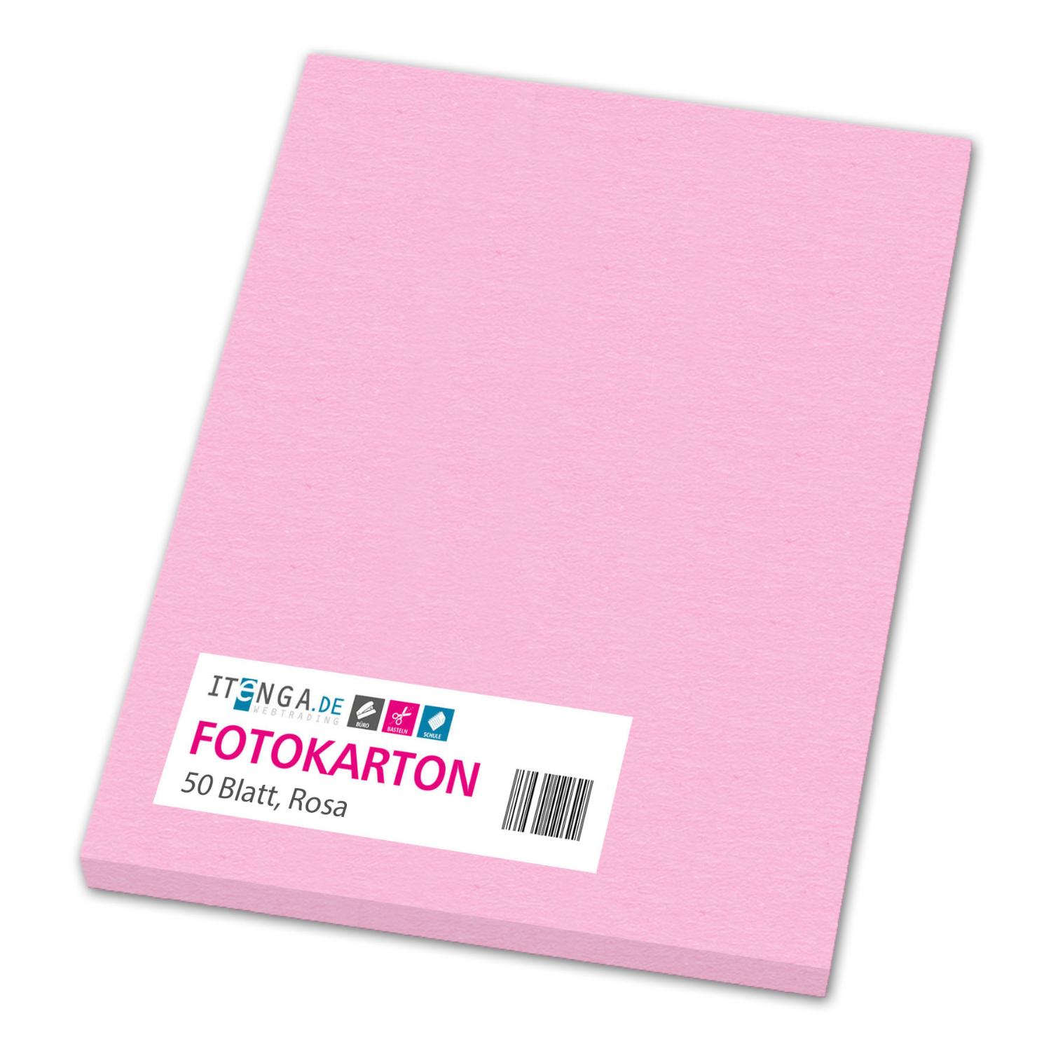 itenga Fotokarton A4 ROSA 50 Blatt 300 g/qm