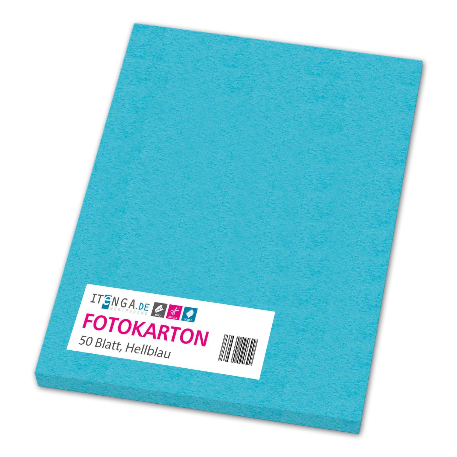 itenga Fotokarton A4 HELLBLAU 50 Blatt 300 g/qm