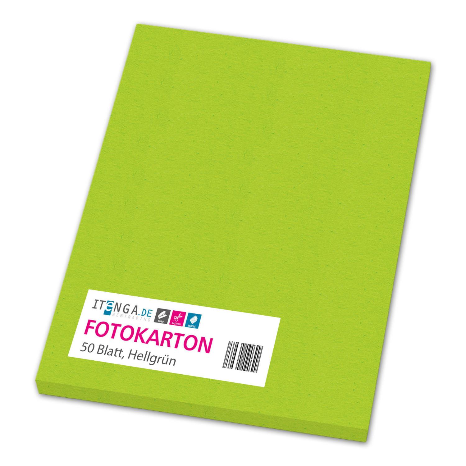 itenga Fotokarton A4 HELLGR�N 50 Blatt 300 g/qm