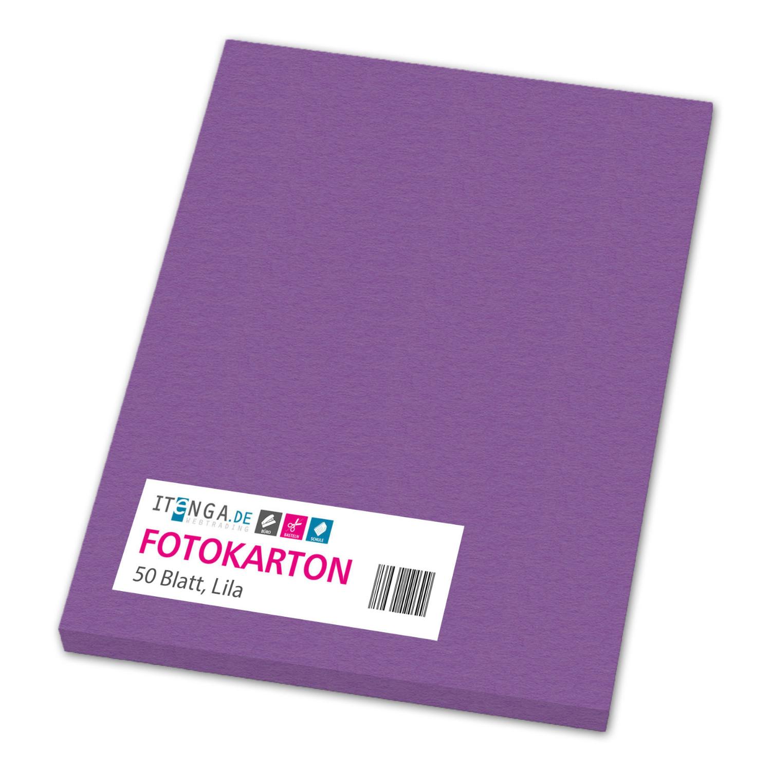 itenga Fotokarton A4 LILA 50 Blatt 300 g/qm