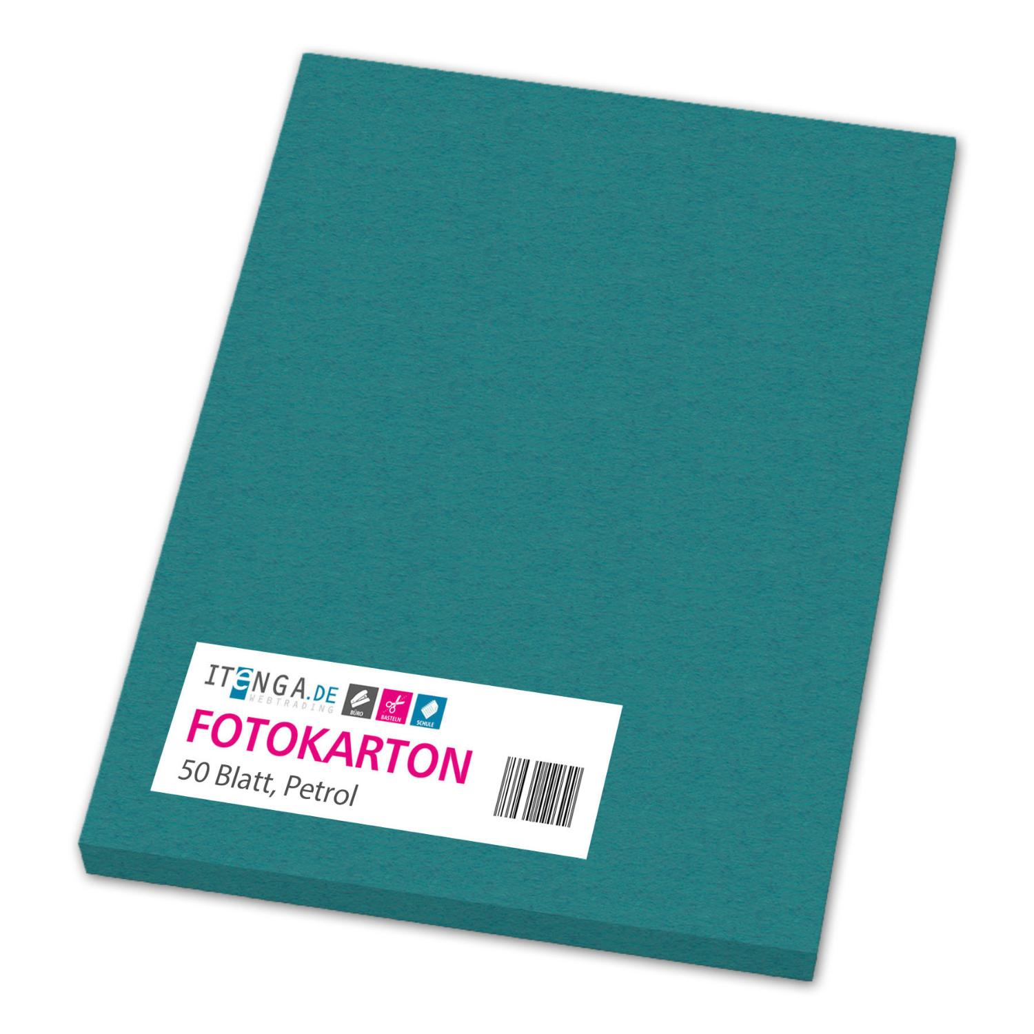 itenga Fotokarton A4 PETROL 50 Blatt 300 g/qm