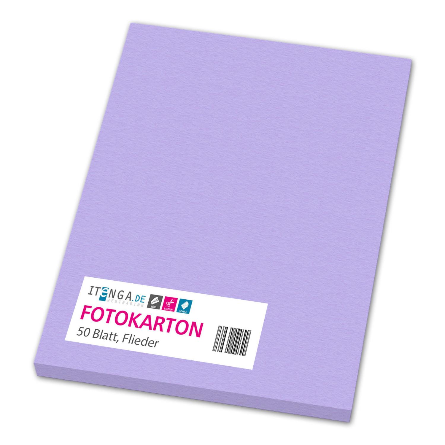 itenga Fotokarton A4 FLIEDER 50 Blatt 300 g/qm