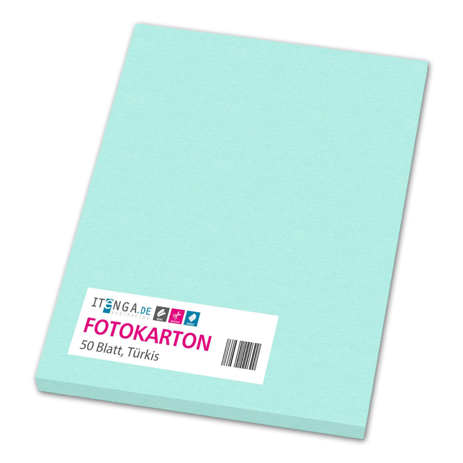 itenga Fotokarton A4 T�RKIS 50 Blatt 300 g/qm