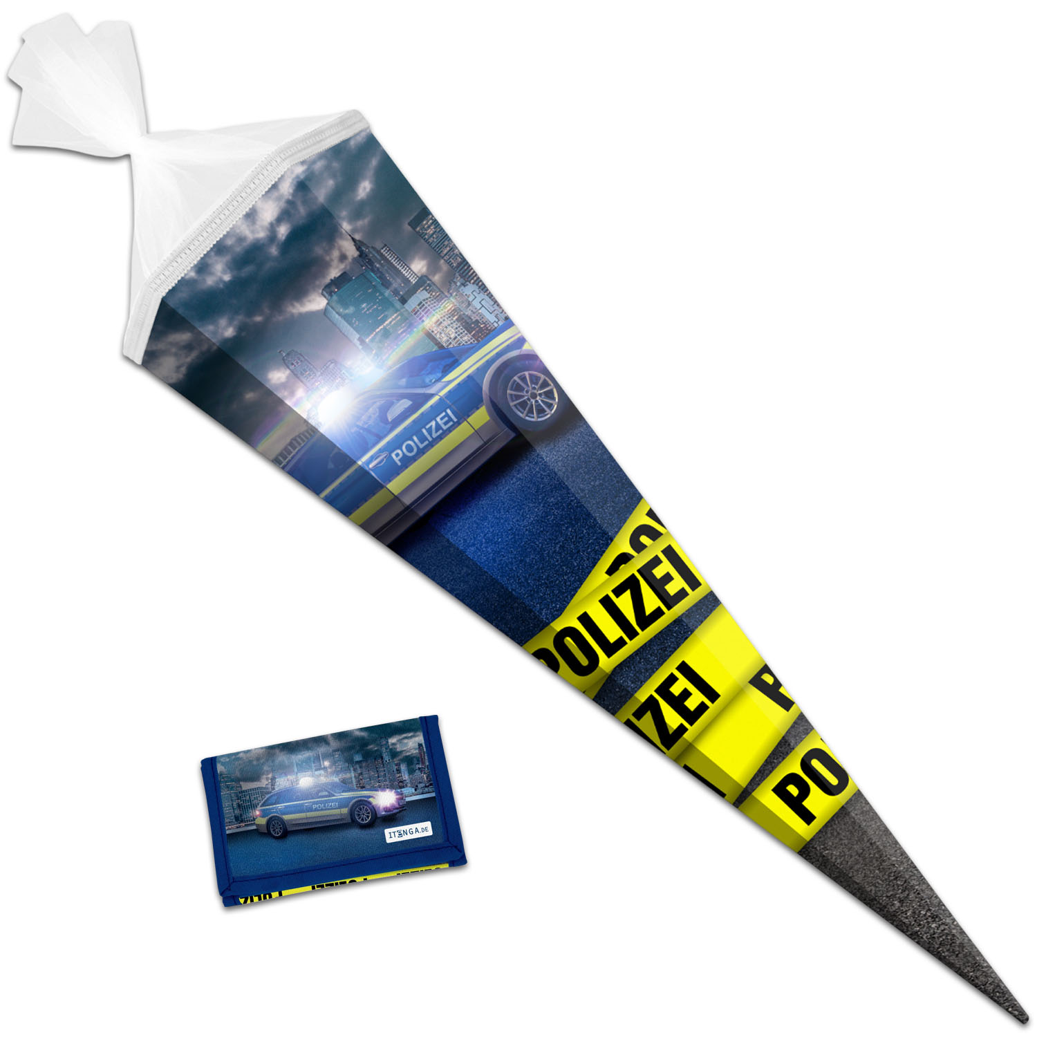 itenga Schult�te 85cm mit Brustbeutel Set POLIZEI