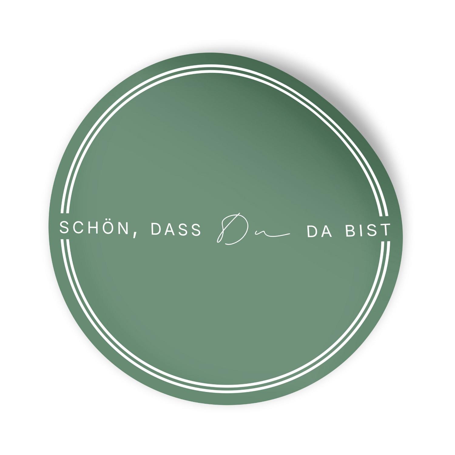 ITENGA 24x Aufkleber Sticker 4cm rund Sch�n dass du da b...